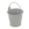 Grey Metal Bucket Ø 6.5 Cm X H 6.2 Cm