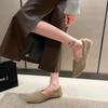 Fashion Women's Pointed Parka Fur Ballet Flats, Plush Pumps, Simple Fur Pumps, Women's Warm Shoes, Winter Fashion