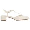 Zara Elegant Patent Leather Effect Open-Back Chunky Heels 4cm Women Heels White 2253510001