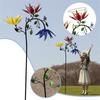 Colorful Wind Spinners Unique Animal Sculptures Windmill Magical Wind Powered Metal Rotating Windmill For Outdoor Yard Patio & Garden Decor Gift