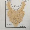 2pcs Fashion Sewing Accessories Embroidered Sequin Fabric DIY Applique Trim Lace Collar