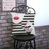 2022 Fashion Bella Black White Trendy Zebra Pattern Lady Decorative Pillows Cosmetics Beauty Care Shop Decoration Cushion Pillow