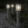 VidaXL Outdoor Floor Lamps with Sensors 3 Pcs Stainless Steel, Outdoor Ground Lighting, Ground Lighting of 4006366