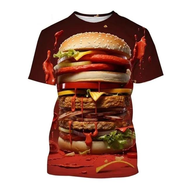 Летняя мода The Hamburg Picture Футболки для мужчин Повседневные футболки с 3D-принтом Хип-хоп Личность Круглый вырез Короткие рукава Топы