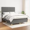 3142658 vidaXL Divan Bed with Mattress Dark Grey 140x200cm Fabric