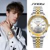 Iced Out Watch For Men Luxury Golden Full Diamond Mens Quartz Wristwatches Casual Calender Clock Best Selling Product