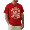 Born In 1967 57 Years Of Being Awesome 57th Birthday Gift T Shirt Harajuku Short Sleeve T-shirt 100% Cotton Graphics Tshirt Tops