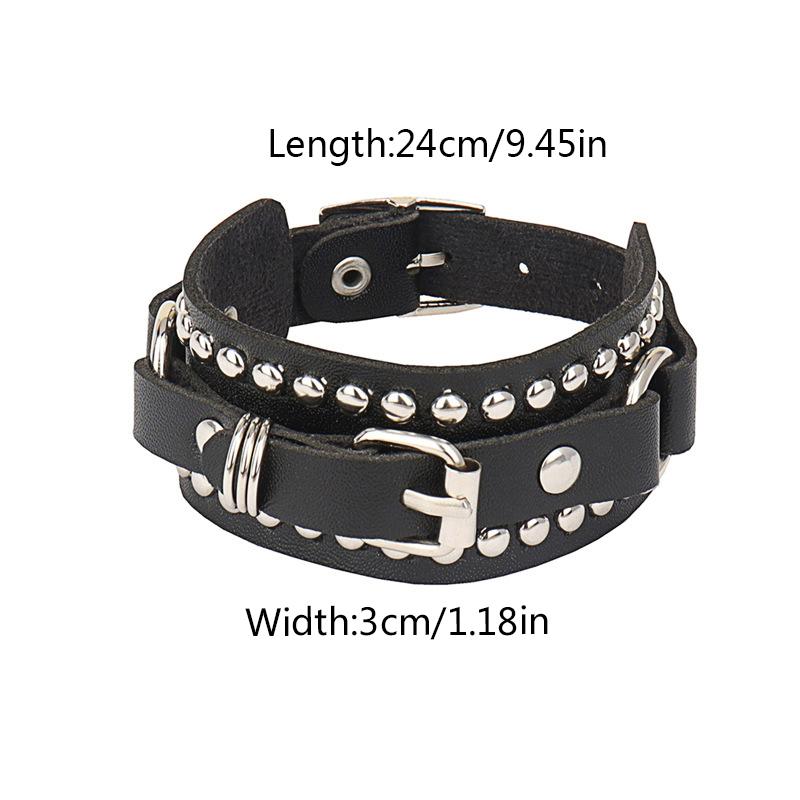 Women/Men Men Women Leather Wristband Men Women Gift Punk Style Leather Bracelet Cosplay Jewelry