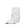 Women's Slim Heel Shoes Winter New Pointed Sleeve Anti-slip Wear-resistant Temperament Pant Short Boots