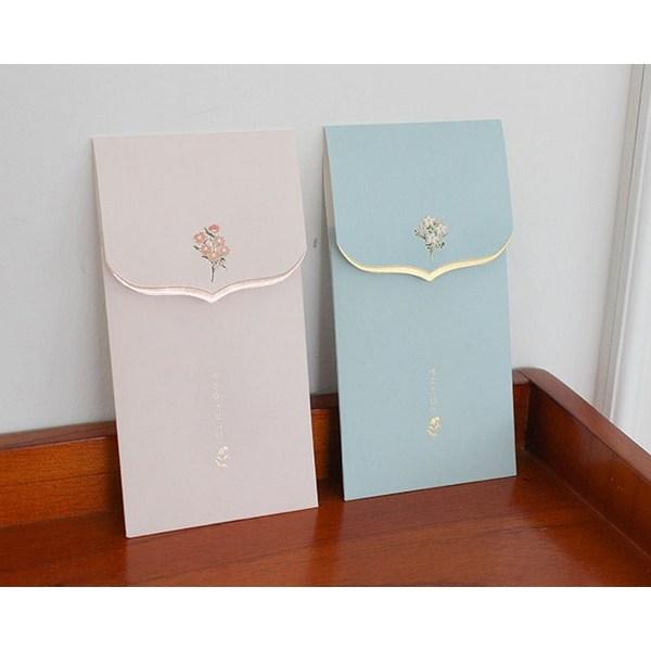 The Som Flower Congratulatory Envelopes 2-piece Set, Pink, Blue, 3 Sets
