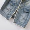 Women's Raw Edge Denim Vest - Summer 2025 Korean Style, Lightweight and Sleeveless
