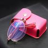 Hyperopia Eyewear Folding Reading Glasses With Glasses Case Anti Blue Light Presbyopia Eyeglasses