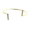 Les Trésors De Lily [N2887] - Open Gold Plated Bracelet 'Sissi' White Gold - 58 Mm 14x1. 2mm