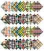 Check Print Precut 5-inch Cotton Fabric Quilting Squares Charm Pack DIY Patchwork Sewing