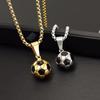 2023 Sports Product Football with Stainless Steel Chain Football Fans Gift Butterfly Necklace Gold Necklace for Women