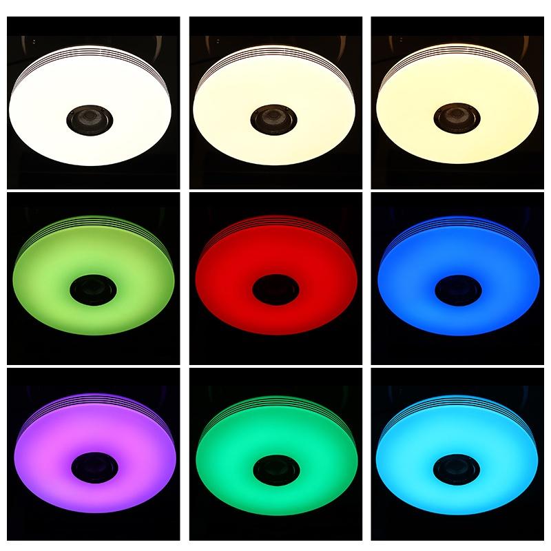 Music RGB Led Ceiling Light Lamp Flush Mount Round Music APP Bluetooth Speaker Smart Ceiling Lamp 36W/72W