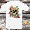 Floral Sugar Skull Dia De Los Muertos Dead T Shirt B1154