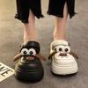 Fashion Cute DIY Cartoon Dog Fashion Clogs For Women Summer Platform Sandals Thick Sole Female Leisure Garden Shoes Home Street Slippers