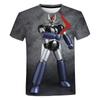 Mazinger Z Graphic T Shirts Summer Men Clothing Round Neck Oversized T-shirt Fashion Short Sleeve Harajuku Streetwear Tops Tees