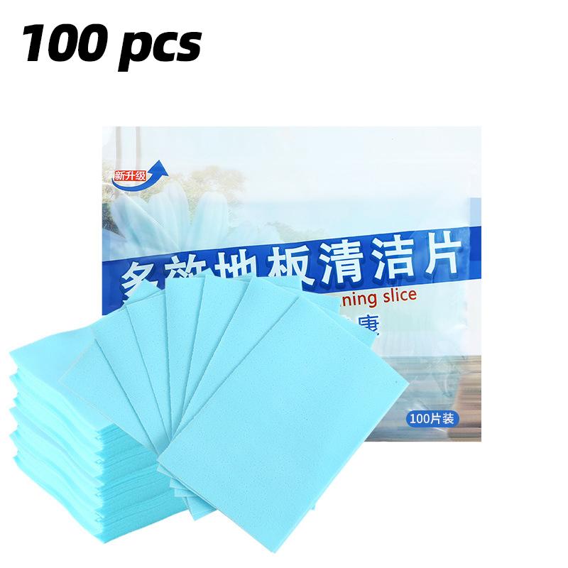 100pcs Sets Floor Cleaning Sheet Mopping Artifact Wooden Floor Tile Cleaner Decontamination Fragrance Cleaning Liquid Mopping Cleaning Sheet