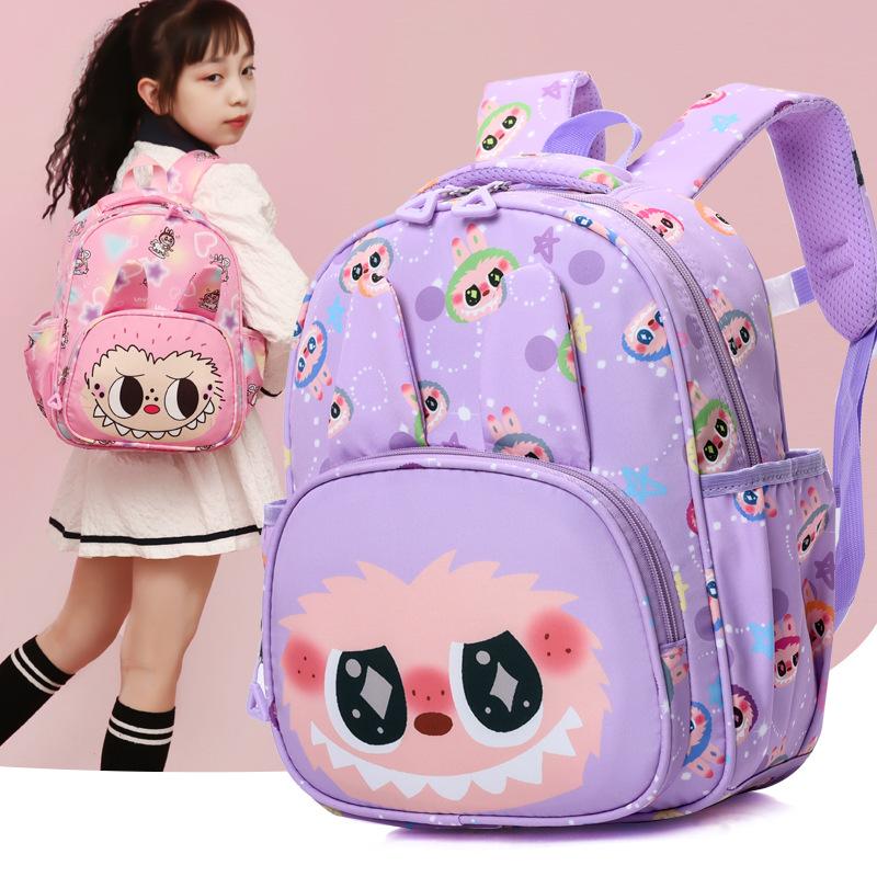 Labubu Cartoon Primary School Student Backpack Cute Lightweight Weight-reducing Children's Backpack CLE