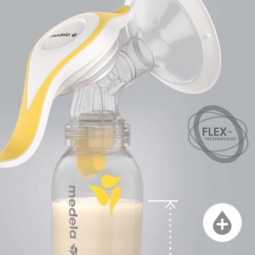 Medela Breast Pump Harmony Manual Breast Pump Essentials Pack Compact and Easy To Clean Gently Supports Breastfeeding Transparent (Manual)