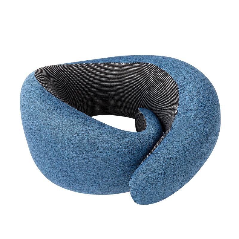 U-Shaped Memory Foam Travel Neck Support Pillow - Portable and Storable Snail Design