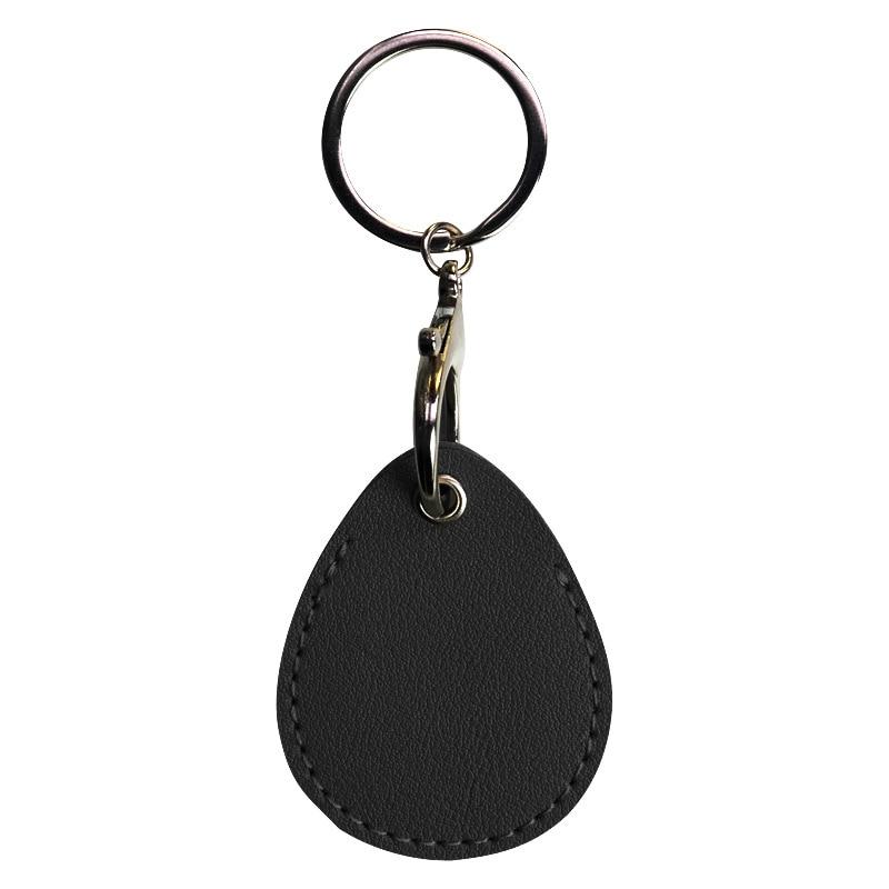 PU Leather Card Holder Keychain Key Ring Door Lock Access Tags ID Card Case Keychain Access Card Bag Key Tag Ring