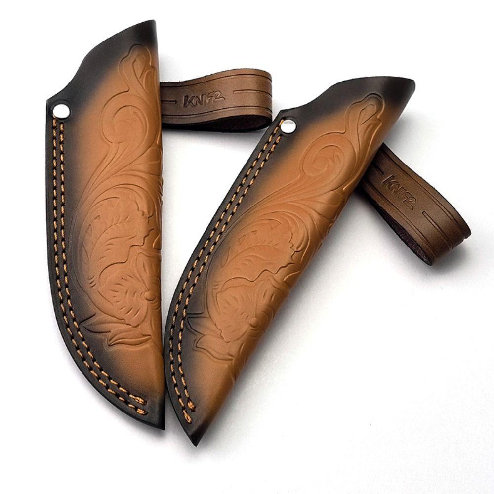 Multi-function Leather Sheath 18cm Straight Knife Cover Leather Sheath Belt Outdoor Tool