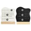 Wood Perpetual Calendar Desktop Acrylic Calendar Stand Week Month Day Display Desk Decor for Home Office Shop Bar