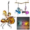 Enchanting Solar Iron Insect Statue with LED Fairy Lights for Outdoor Garden Fence Decoration and Backyard Charm