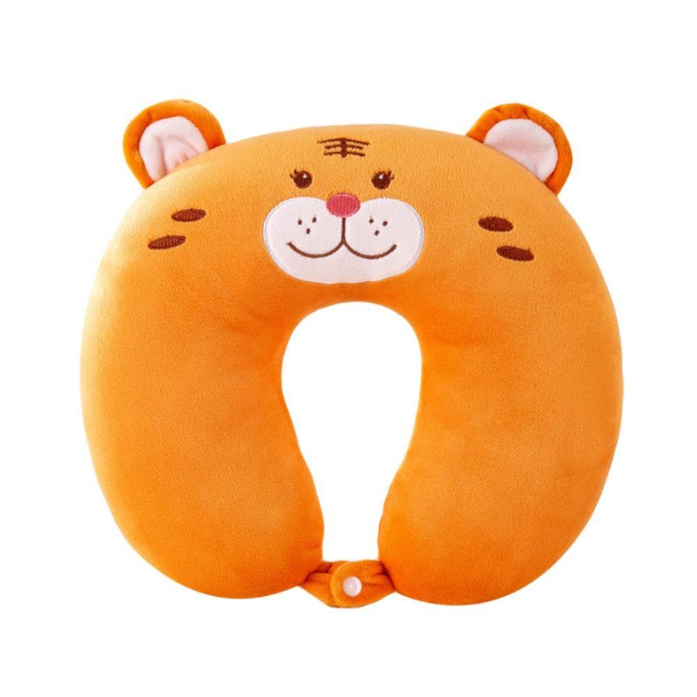 Portable Children Outdoor Travel Pillow Short Plush Flight Neck Pillow U-shaped Pillow