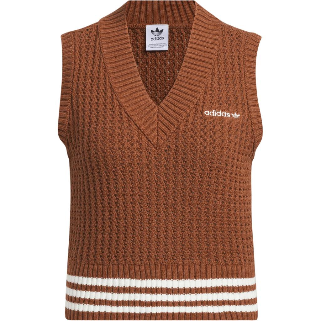 Adidas Originals FW24 Knit Vest Women Vests Dark-Brown JD5802