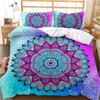 Bohemian Mandala Duvet Cover Set Twin Queen King Full SizeBlue Boho Chic Microfiber Bedding Set for Boys Girls Kids and Teens