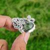 Wedding Gift For Her 925 Silver Natural Ruby Zoisite Statement Adjustable Ring