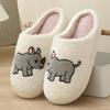New Autumn and Winter Male and Female Couples Cute Cartoon Puppy Cotton Slippers Home Indoor Non-slip Cotton Slippers