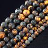 Natural Flame Stone Bead Bright Yooperlite Loose Spacer UV Glowing Fire Stone For Jewelry Making Diy Bracelet 4 6 8 10mm