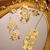 Pendant Hollow Bookmark Chinese Style Floral Painting Bookmark Retro Metal Bookmark  Student