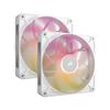 Corsair ICUE LINK RX140 MAX RGB Starter Kit 140mm PWM PC Case Fan 30mm Thick Dual Pack LINK System Hub White (iCUE Included) CO-9051040-WW