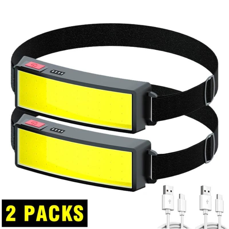 Новая интеллектуальная сенсорная силиконовая фара COB для ночной рыбалки и езды на велосипеде, легкая интегрированная фара с мощным светом