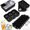 Silicone Ice Cube Trays with Lids Stackable Reusable Ice Cube Molds
