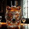 Whiskey Bottles Wolf Crested Wine Cup Engraved Vintage Wolf Themed Whiskey Glass Bottle For Bar Home Party Kitchen Workplace
