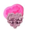 3D Rose Bowknot Flowers Silicone Chocolate Mould Heart Love Soap Mold Candle Polymer Clay Mold Crafts DIY Forms Soap Base
