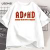 Funny T Shirt ADHD Highway T-shirt Heavy Metal Rock Style Printed Tshirt Cotton Short Sleeve Round Neck T Shirt Mens Clothes