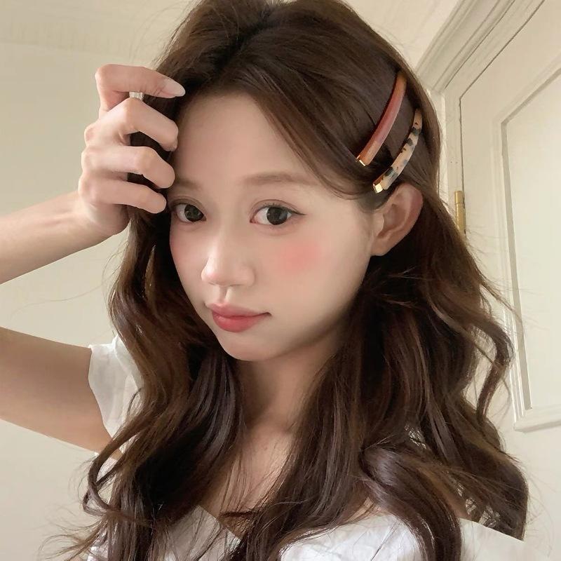 French Acetate Gradient Colorful Side Clamp Fashion Print Hair Clip Hairpins Barrettes For Girls Hair Accessories Headdress