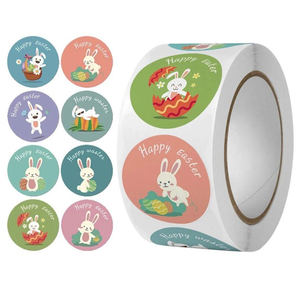 Cute Painted Eggshell Stickers Easter Egg Easter Stickers Toy Rabbit Stickers Girls