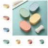 Round Soap Dishes Tray Creative Bathroom Shower Gadgets with Lid Soap Container  Household