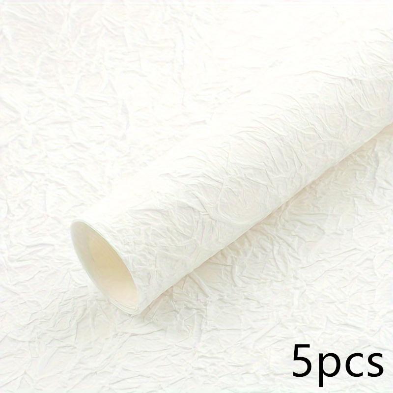 5 Sheets Handmade Texture Crepe Paper Bouquet Wrapping Paper Material DIY Auxiliary Material Photography Background Paper Wrapping Paper