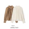 Araltay New Arrival Fashion Style Women's Clothing Fashion All-Match Casual Minimalist Pure Color Draped Tops 1297202