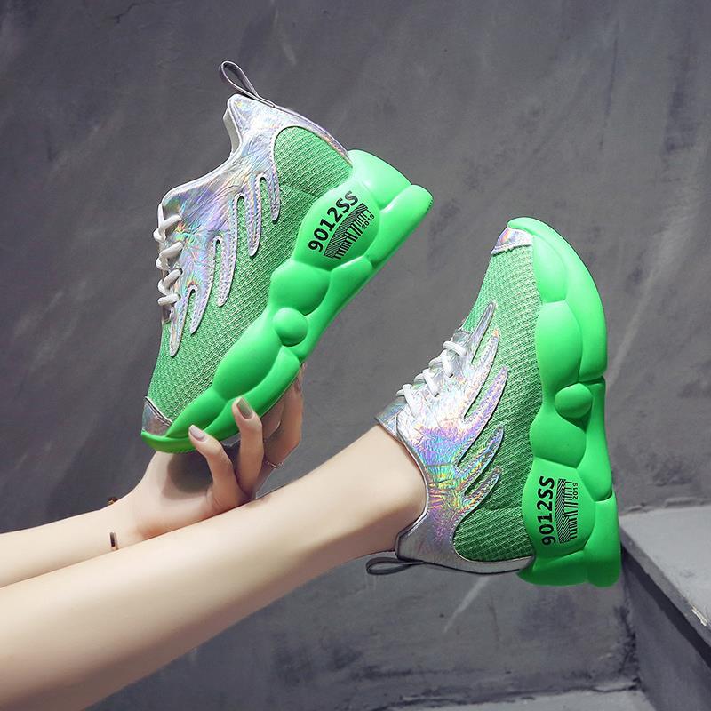 Dad Shoes New Breathable Elevator Wild Ins Ultra-Fire Platform Sneakers Female Korean Version Womans Shoes Women Sneakersjhu7